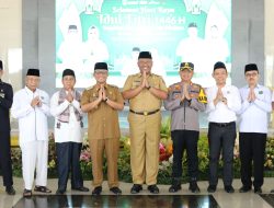 Pererat Silaturahmi, Kapolres Hadiri Halal Bihalal Pemkab Lampung Tengah