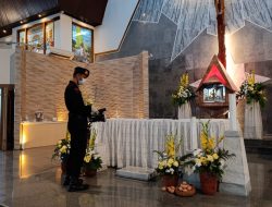 Brimob Polda Lampung Sterilisasi Gereja di Bandar Lampung, Pastikan Ibadah Umat Katolik Aman