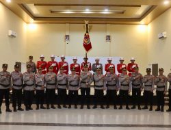 Sambut Hari Bhayangkara ke-79, Polres Lampung Tengah Gelar Upacara Pencucian Tunggul Kesatuan Wira Bhakti Beguwai Jejamo Wawai