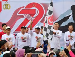 Semarak Hari Bhayangkara ke-79, Ribuan Masyarakat Antusias Ikuti Jalan Sehat dan Senam Bersama di Lampung Tengah