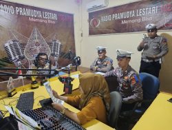 Satgas Preemtif Ops Patuh Krakatau 2025 Sosialisasikan Ops Patuh Krakatau Lewat Radio Pramudya Lestari Sukadana
