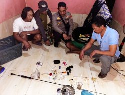 Tekab 308 Polsek Bumi Ratu Nuban Tangkap Pelaku Pencurian Besi, Ditemukan Juga Narkotika dan Senjata Modifikasi