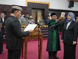 Walikota Metro H.Bambang Melantik Dra.Bayana Sebagai PJ Sekda Kota Metro