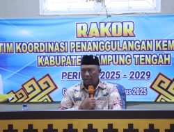 Wakil Bupati Lampung Tengah I Komang Koheri Secara Resmi Membuka Rakor Tim Penanggulangan Kemiskinan Kabupaten Lampung Tengah Periode 2025-2029