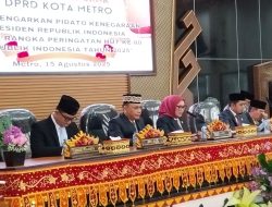 Sidang Tahunan MPR RI Jelang HUT RI ke 80 di Paripurna DPRD Kota Metro
