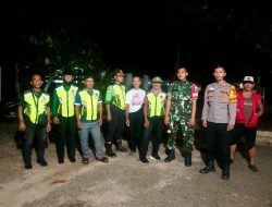 Gandeng Linmas, TNI-Polri di Trimurjo Tingkatkan Keamanan Lewat Patroli Bersama