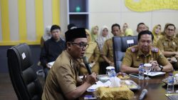 Bupati Lampung Tengah, Ardito Wijaya, Pimpinan Entry Meeting Bersama Badan Pemeriksa Keuangan Perwakilan Provinsi Lampung Di Ruang Rapat Subing Kantor Bupati Lampung Tengah