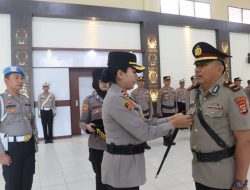 Kapolres Lampung Timur Pimpin Upacara Pelantikan dan Pengambilan Sumpah Jabatan Kapolsek Marga Tiga