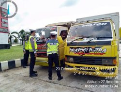 Satgas Ops Lilin Krakatau Polres Lampung Timur Laksanakan Sosialisasi dan Pengamanan Lalu Lintas