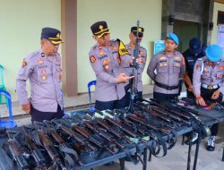 Polres Lampung Tengah Cek Senpi Dinas Personel, Pastikan Penggunaan Sesuai Prosedur
