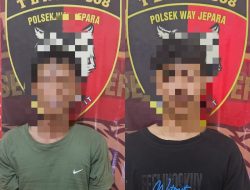 Tekab 308 Presisi Polsek Way Jepara Ungkap Kasus Curat, Dua Pelaku Diamankan