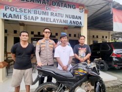 Aksi Pinjam Motor Berujung Pencurian HP, Korban Apresiasi Kinerja Cepat Polsek Bumi Ratu Nuban