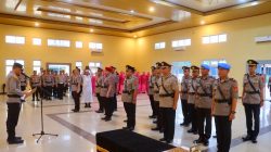 Rotasi Jabatan, Kapolres Lampung Tengah Pimpin Sertijab Sejumlah Pejabat Utama dan Kapolsek Jajaran