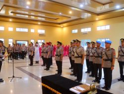 Rotasi Jabatan, Kapolres Lampung Tengah Pimpin Sertijab Sejumlah Pejabat Utama dan Kapolsek Jajaran