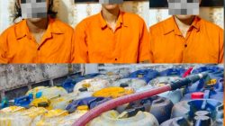 Tertangkap Basah Kencing CPO di Pujokerto, Tiga Pemuda Diangkut Tekab 308 Polsek Trimurjo