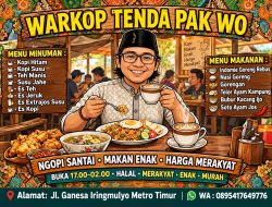 Ngopi Dapat, Soto Jos Merapat! Warkop Tenda Pakwo Siap Jadi Tempat Nongkrong Favorit di Kawasan Kampus Metro